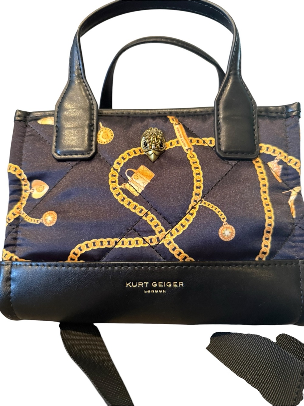 Kurt Geiger London Extra Small Quilted Recycled Shopper Tote Bag - Picture 4 of 10